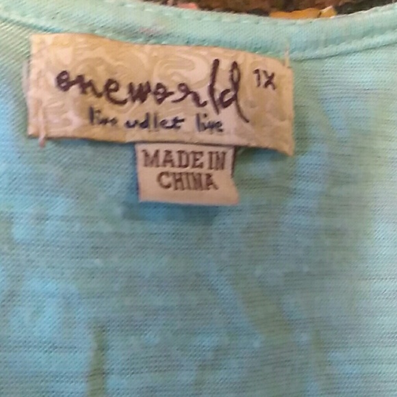 Sheer Rhinestone Tee by Emerald live outlet - Picture 2 of 2